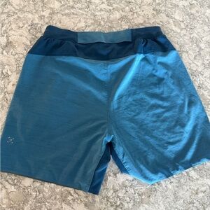 lululemon mens shorts Medium Teal Blue Two Toned